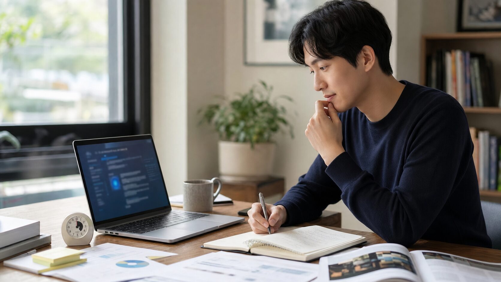 AI 도구와 노트를 함께 활용하며 작은 실험을 설계하는 직장인